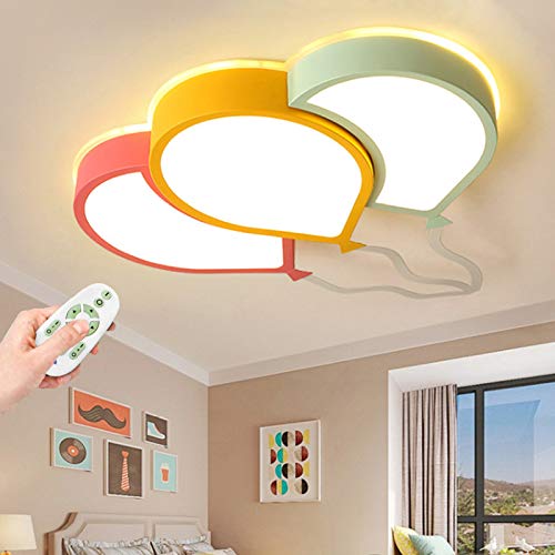 Kinder Deckenlampe Moderne Kreative Ballon Deckenleuchte Kinderzimmer Junge Mädchen Schlafzimmer Deckenlicht LED Dimmbar Mit Fernbedienung Beleuchtung Wohnzimmer Esszimmer Dekorative Kronleuchter,60cm von AUCF