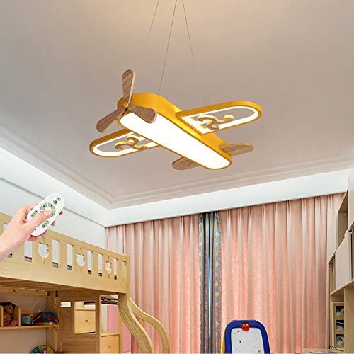 Kinderzimmer Deckenleuchte LED Flugzeug Deckenlampe Kinderlampe Modern Dimmbar Fernbedienung Kronleuchter Beleuchtung Jungen Und Mädchen Schlafzimmer Wohnzimmer Arbeitszimmer Esszimmer Pendelleuchte von AUCF