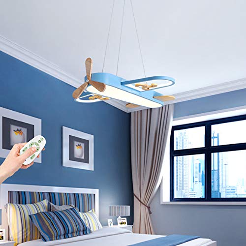 Kinderzimmer Deckenleuchte LED Flugzeug Deckenlampe Kinderlampe Modern Dimmbar Fernbedienung Kronleuchter Beleuchtung Jungen Und Mädchen Schlafzimmer Wohnzimmer Arbeitszimmer Esszimmer Pendelleuchte von AUCF