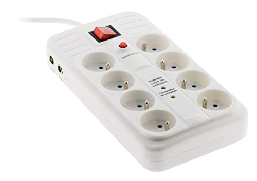 Zenitech– Überspannungsschutz mit 8 Steckdosen und Security Pro TV-Schalter F/F 9,52 mm + Tel. RJ11 Zenitech– Überspannungsschutz mit 8 Steckdosen und Security Pro TV-Schalter F/F 9,52 mm + Tel. RJ11 von Zenitech