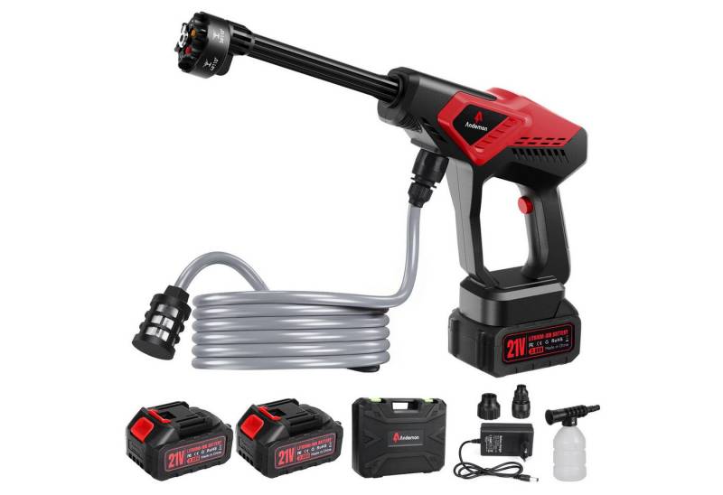 AUDEW Akku-Hochdruckreiniger, Druck max: 41 bar, 110 W, Fördermenge max: 336 l/h, mit 2 Akku und 6 in 1 Multi-Sprühdüse, 5m Schlauch AUDEW Akku-Hochdruckreiniger, Druck max: 41 bar, 110 W, Fördermenge max: 336 l/h, mit 2 Akku und 6 in 1 Multi-Sprühdüse, 5m Schlauch von AUDEW