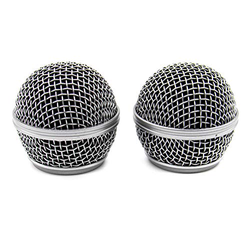 AUEAR Mikrofon-Kugelkopf, für Shure SM58 BETA58 SM58LC SA-M30 SV100 RK143G für Shure Pgx2 Slx2, 2 Stück von AUEAR