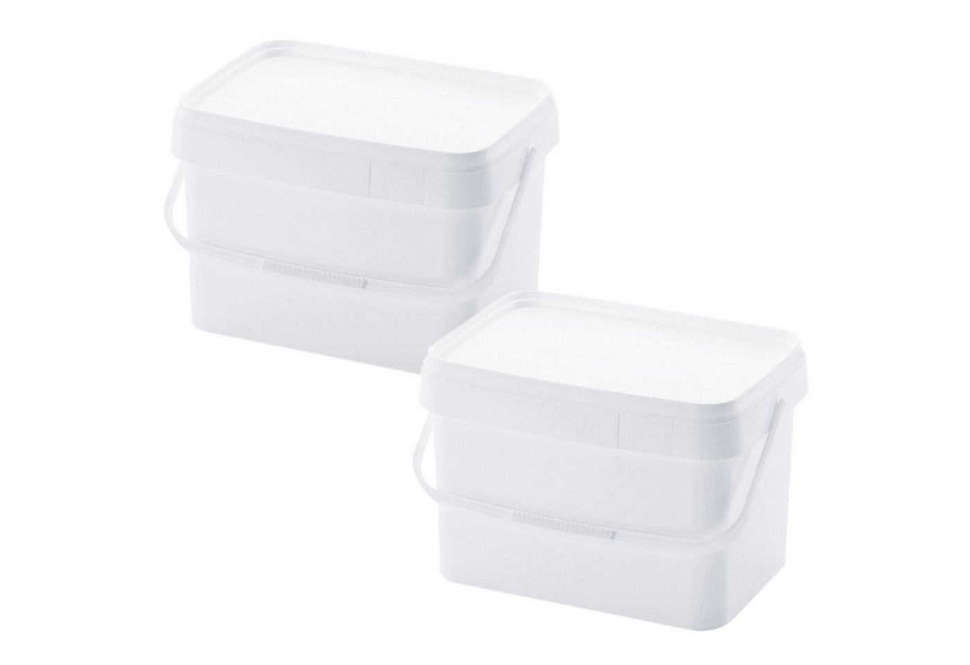 AUER Packaging GmbH Aufbewahrungsschüssel 2 x AUER 20 Liter Eimer mit Deckel 39 x 29 x 25 cm Weiß, (2-tlg., ineinander stapelbar), lebensmittelecht von AUER Packaging GmbH