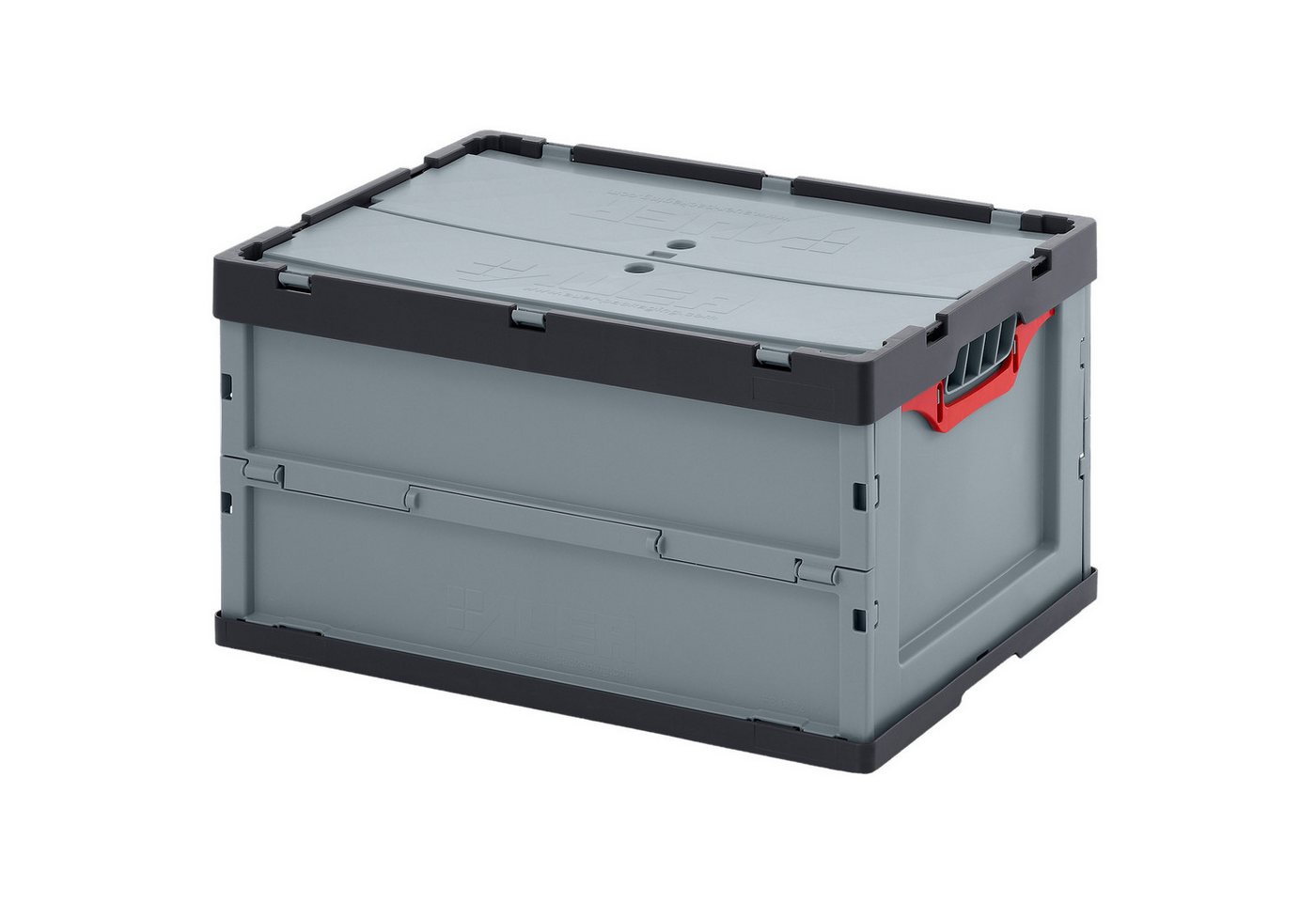 AUER Packaging GmbH Transportbehälter 3 x AUER Faltbox mit Deckel FBD 64/32, 60 x 40 x 32 cm, (3-St), stapelbar von AUER Packaging GmbH