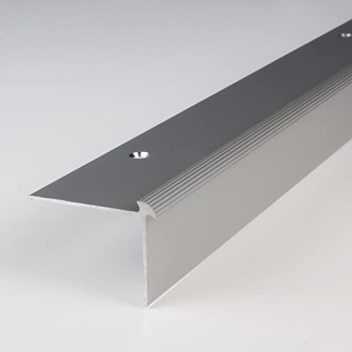Treppenkantenprofil | Winkelprofil | 2 Meter (2 x 1 m) | (40 x 30 x 3 mm) | Alu eloxiert, gebohrt, von Auer Metall von Auer