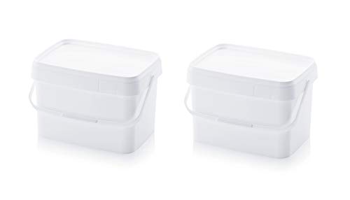 2X Eimer 20l rechteckig * 20 Liter * lebensmittelecht stapelbar Kunststoffeimer 20Liter weiß Farbe Futter Gastro Catering 2X Eimer 20l rechteckig * 20 Liter * lebensmittelecht stapelbar Kunststoffeimer 20Liter weiß Farbe Futter Gastro Catering von Auer Packaging