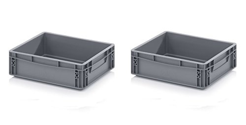 2x Eurobehälter-Eurobox 40 x 30 x 12 grau inkl. gratis Zollstock * 2er Set von Auer Verlag i.d.AAP LW