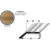 Abschlussprofil / Abschlussleiste Laminat 'Huntsville', Einfasshöhe: 8.5 mm / 15.5 mm, Aluminium eloxiert, gebohrt / selbstklebend-bronze von AUER