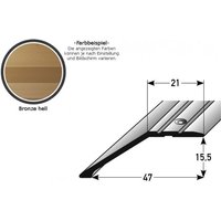 Auer - Abschlussprofil / Abschlussleiste Laminat 'Huntsville', Einfasshöhe: 8.5 mm / 15.5 mm, Aluminium eloxiert, gebohrt / selbstklebend-bronze von AUER