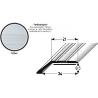 Abschlussprofil / Abschlussleiste Laminat 'Huntsville', Einfasshöhe: 8.5 mm / 15.5 mm, Aluminium eloxiert, gebohrt / von AUER