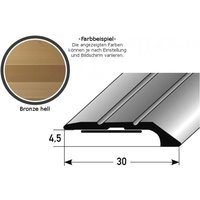 Auer - Abschlussprofil / Abschlussleiste 'Maryville', 4,5 mm Einfasshöhe, Aluminium eloxiert, gebohrt-bronze hell-1000-selbstklebend von AUER