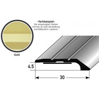 Auer - Abschlussprofil / Abschlussleiste 'Maryville', 4,5 mm Einfasshöhe, Aluminium eloxiert, gebohrt-goldfarbig-1000-selbstklebend von AUER