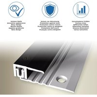 Auer - Einschubprofil 'Kilkenny' mit Nase für Designbeläge, Einfasshöhe 5 mm, Aluminium eloxiert, gebohrt-goldfarbig-900 von AUER