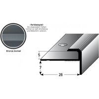 Auer - Einschubprofil 'Stannington' mit Nase für Designbeläge, Einfasshöhe 5 mm, Aluminium eloxiert, gebohrt-bronze dunkel-900 Auer - Einschubprofil 'Stannington' mit Nase für Designbeläge, Einfasshöhe 5 mm, Aluminium eloxiert, gebohrt-bronze dunkel-900 von AUER