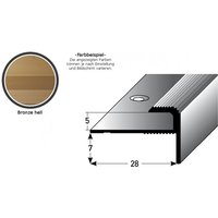 Auer - Einschubprofil 'Stannington' mit Nase für Designbeläge, Einfasshöhe 5 mm, Aluminium eloxiert, gebohrt-bronze hell-900 Auer - Einschubprofil 'Stannington' mit Nase für Designbeläge, Einfasshöhe 5 mm, Aluminium eloxiert, gebohrt-bronze hell-900 von AUER