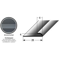 Auer - Mini-Klemmprofil / Einschubprofil 'Westerose' für Designböden, 4 mm Einfasshöhe, Aluminium eloxiert, ungebohrt-bronze dunkel-1000 Auer - Mini-Klemmprofil / Einschubprofil 'Westerose' für Designböden, 4 mm Einfasshöhe, Aluminium eloxiert, ungebohrt-bronze dunkel-1000 von AUER