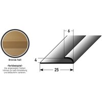 Auer - Mini-Klemmprofil / Einschubprofil 'Westerose' für Designböden, 4 mm Einfasshöhe, Aluminium eloxiert, ungebohrt-bronze hell-1000 Auer - Mini-Klemmprofil / Einschubprofil 'Westerose' für Designböden, 4 mm Einfasshöhe, Aluminium eloxiert, ungebohrt-bronze hell-1000 von AUER