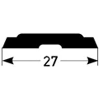 PVC-Einlage für Kombiwinkel - 27 mm breit-schwarz von AUER