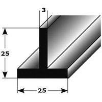 Auer - T-Profil 'Albarracin' als Montageprofil / Bauprofil, aus Aluminium-1000-25 mm von AUER