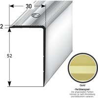 Treppenkante / Treppenprofil 'Genua', Winkelprofil mit 30 mm Breite und konfigurierbarer Höhe (22 mm bis 52 mm), Aluminium eloxiert, von AUER