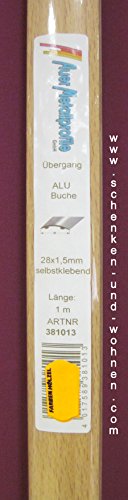 Übergangsprofil 28x1,5 mm 1,0 m Buche selbstklebend von AUER