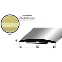Übergangsprofil "Brecht" / Übergangsschiene / 50 mm, Typ: 145 (Aluminium eloxiert gebohrt / selbstklebend)-goldfarbig-1000-selbstklebend von AUER