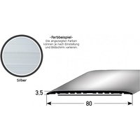 Übergangsprofil "Leopoldsburg" / Übergangsschiene / 80 mm, Typ: 350 (Aluminium eloxiert, mittig gebohrt / selbstklebend)-silber-1000-selbstklebend von AUER