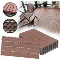 AUFUN 12er Set Terrassenfliesen WPC Kunststoff Fliesen 30x60cm - Holz Fliese Balkonfliesen Klickfliese in Holz Optik für Terrasse und Balkon(12 Stück AUFUN 12er Set Terrassenfliesen WPC Kunststoff Fliesen 30x60cm - Holz Fliese Balkonfliesen Klickfliese in Holz Optik für Terrasse und Balkon(12 Stück von AUFUN
