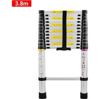 AUFUN 3,8m Alu-teleskopleiter Teleskopleiter mit Schiebeverriegelung Schiebeleiter Rutschfester Mehrzweckleiter max 150 kg AUFUN 3,8m Alu-teleskopleiter Teleskopleiter mit Schiebeverriegelung Schiebeleiter Rutschfester Mehrzweckleiter max 150 kg von AUFUN