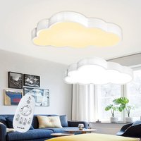 AUFUN 48W Dimmbar LED Deckenleuchte Wolken Deckenlampe mit Fernbedienung ,Wolken Kreativität Design Lampe,für Kinderzimmer Arbeitszimmer Schlafzimmer von AUFUN