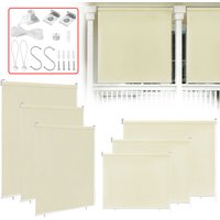 AUFUN Außenrollo Balkon Outdoor Rollo Wetterfest 100 x 140 cm Outdoorrollo Sonnenschutz Balkonrollo UV Schutz, Reflektierende Thermofunktion für von AUFUN