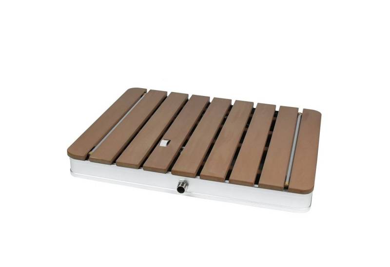 AUFUN Gartendusche ussendusche aus WPC/Aluminium, Mobile Bodendusche von AUFUN
