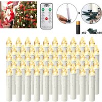 AUFUN LED Weihnachtskerzen mit Fernbedienung Kabellos Kerzen mit Batterien 50 Stück Warmweiß AUFUN LED Weihnachtskerzen mit Fernbedienung Kabellos Kerzen mit Batterien 50 Stück Warmweiß von AUFUN