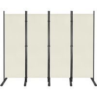 AUFUN Paravent Sichtschutz 225x180cm 4 Teile Stellwand Sichtschutzwand Verstellbar Trennwand Raumteiler für Büros, Balkon - Creme AUFUN Paravent Sichtschutz 225x180cm 4 Teile Stellwand Sichtschutzwand Verstellbar Trennwand Raumteiler für Büros, Balkon - Creme von AUFUN