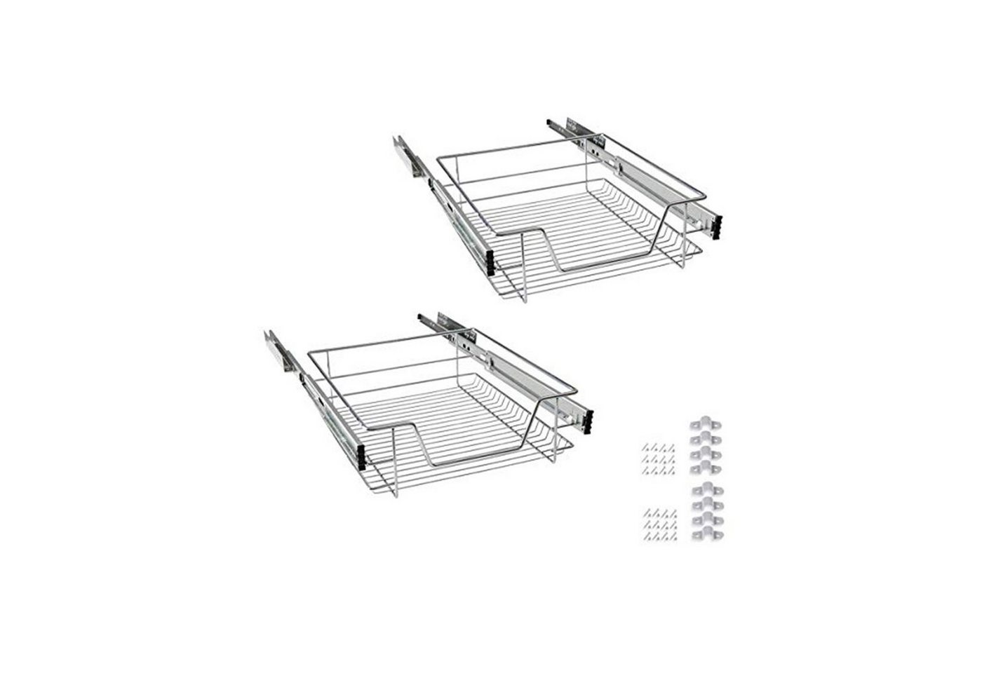 AUFUN Schublade Küchenschublade (2 St), Belastbar Korbauszug Haushalt Küchenregal von AUFUN