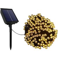 AUFUN Solar Lichterkette Außen und Innen, LED Solarlichterkette IP44 Wasserdicht mit 8 Modi & Fernbedienung, für Terrasse Hochzeit Dekoraktion(30m, von AUFUN