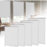 AUFUN Verdunkelungsrollo Thermorollo Seitenzugrollo Seitenzug Klemmrollo ohne Bohren Klemmfix (70 x 160 cm, Weiß) von AUFUN