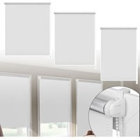 AUFUN Verdunkelungsrollo Thermorollo Seitenzugrollo Seitenzug Klemmrollo ohne Bohren Klemmfix (90 x 160 cm, Weiß) von AUFUN
