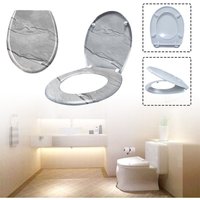 AUFUN WC Sitz Toilettendeckel Toilettensitz Universal mit Absenkautomatik, hochwertige Qualität und Schnellbefestigung, viele bunte Motive, WC Deckel von AUFUN