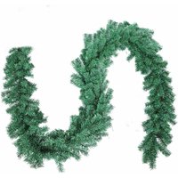 270cm pvc Weihnachtskranz für tür deko außen 220 Spitzen - Weihnachtsdeko Türkranz Weihnachten Garland (Grün pvc, 270cm) - Aufun von AUFUN