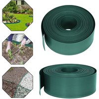 Aufun - Rasenkante Elastische Beeteinfassung Rund, Gartenumrandung Robustes Beetumrandung für Kurven, Unsichtbar Lawn Edging aus stabilem Plastik(20m von AUFUN