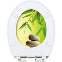 Aufun - Toilettendeckel Absenkautomatik wc Sitz Klobrille mit Softclose Toilettensitz aus Hartplastik Antibakteriell Klodeckel aus Duroplast von AUFUN