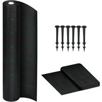 Aufun - Unkrautvlies Gartenvlies Rolle,Unkrautfolie mit Erdanker,Unkrautschutzvlies,100g/㎡,Wasserdurchlässig,UV-Schutz,Reißfestes,Unkrautflies von AUFUN