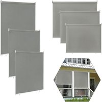 Außenrollo Balkon Outdoor Rollo Wetterfest 100 x 140 cm Outdoorrollo Sonnenschutz Balkonrollo uv Schutz, Reflektierende Thermofunktion für Fenster & von AUFUN