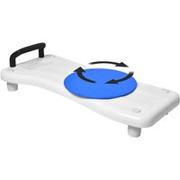 Aufun - Badewannenbrett 75cm lang, Senioren Wannensitz Sitzbrett mit Seifenablage und mit Griff, Stuhl für Badezimmer (Schwarz Haltegriff mit von AUFUN