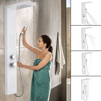 Duschpaneel Edelstahl Duschsystem mit Regendusche, Massagedusche, Duschsäule Duschset mit Handbrause für Badezimmer Duschbrause, Weiß - Aufun von AUFUN