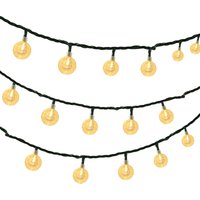 Aufun - Kugel led Lichterkette 30m 240LEDs Warmweiß Kristall Kugeln Lichterkette, 8 Modi IP44 Innen + Außen Deko Lichterkette (30m, Transparente von AUFUN