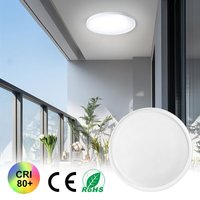 Led Deckenleuchte Flach Rund, Weiß 36W 6000K-6500K IP44 Wasserfest Modern Badezimmer Lampe Badlampe, Küchenlampe Ø28,5CM - Aufun von AUFUN
