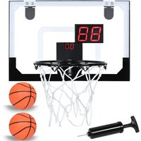 Mini Basketballkorb Indoor Kinder mit elektronischer Anzeigetafel und Sound, hängendes Basketballbrett mit Bällen und Pumpe Wurfspiele für Kinder von AUFUN