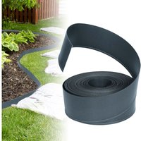 Aufun - Rasenkante Elastische Beeteinfassung Rund, Gartenumrandung Robustes Beetumrandung für Kurven, Unsichtbar Lawn Edging aus stabilem Plastik(20m von AUFUN